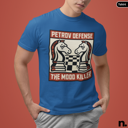 Petrov Defense Poster Style Chess Inspired Unisex Tee