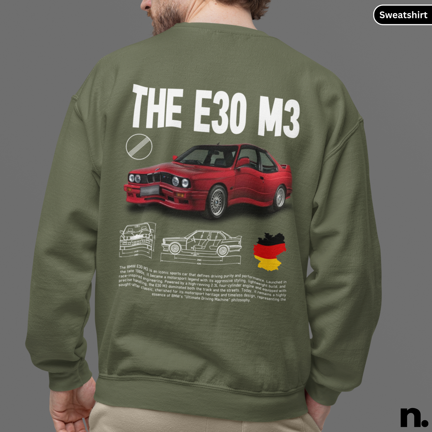 E30 M3 Poster Style Sweatshirt