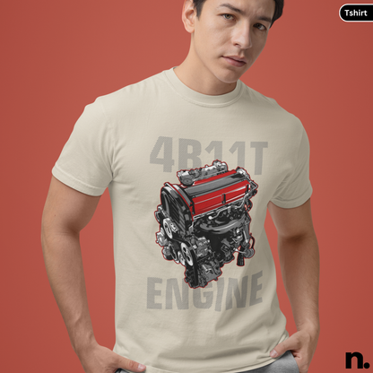 4B11T Engine Illustration T-Shirt