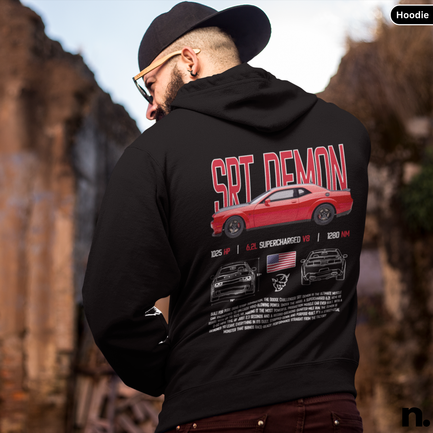 SRT Demon Poster Style Hoodie