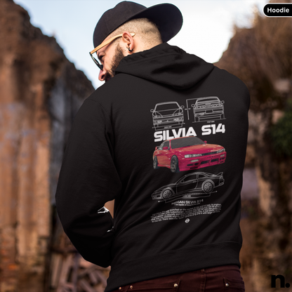 Silvia S14 Poster Style Hoodie