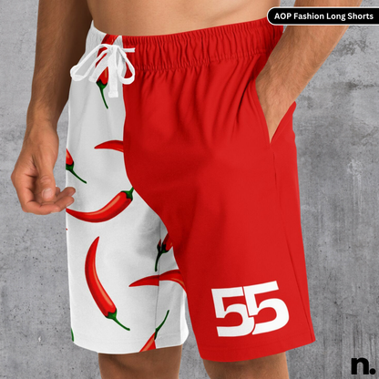 Sainz F1 Pattern Long Shorts - White