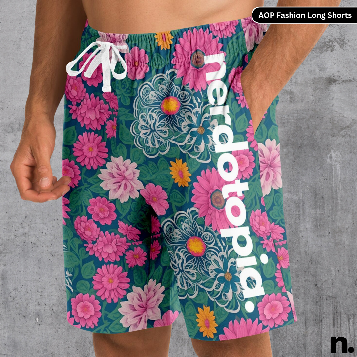 Nerdotopia Floral Pattern Long Shorts