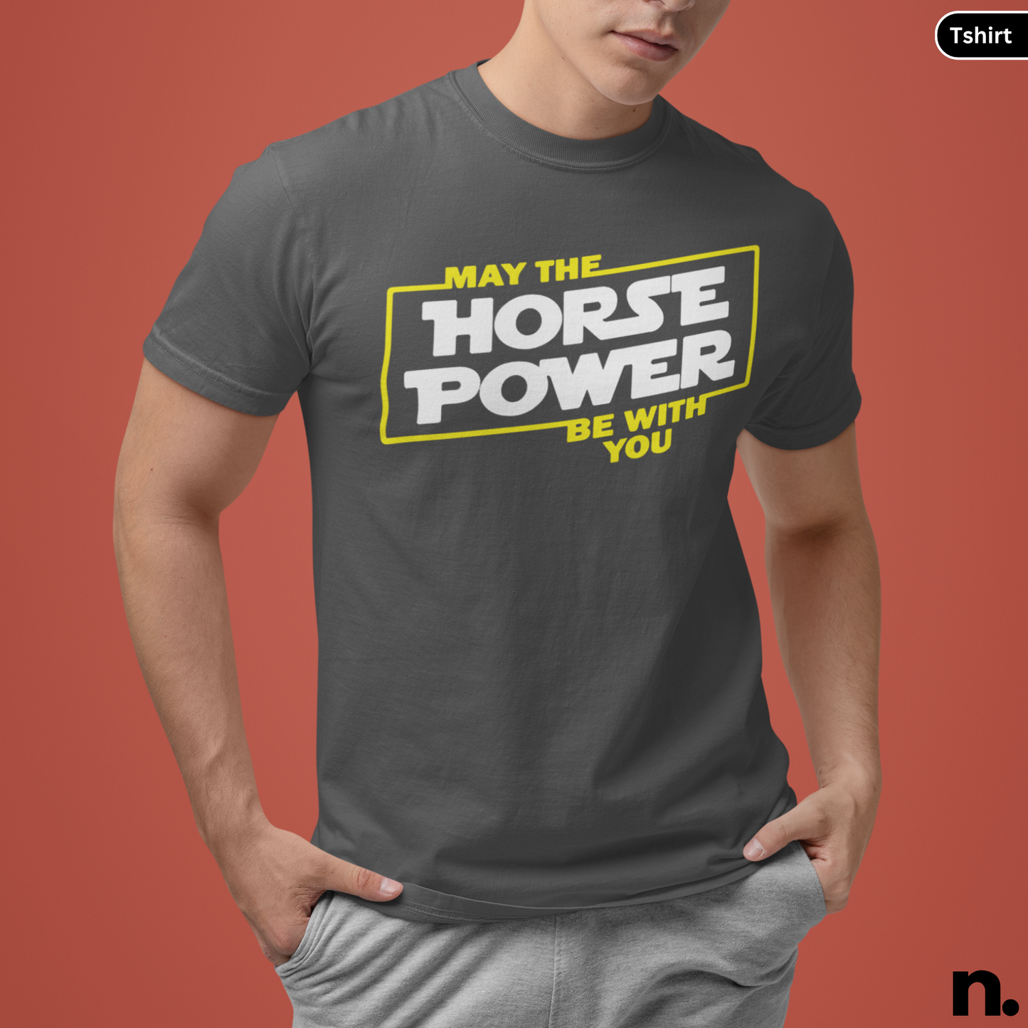 May The Horse Power Be With You Heavy Cotton Tee