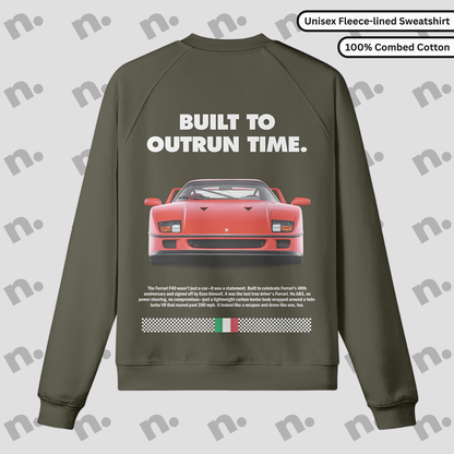 F40 "Built to Outrun Time" Premium Sweatshirt