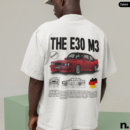 E30 M3 Poster Style T-shirt