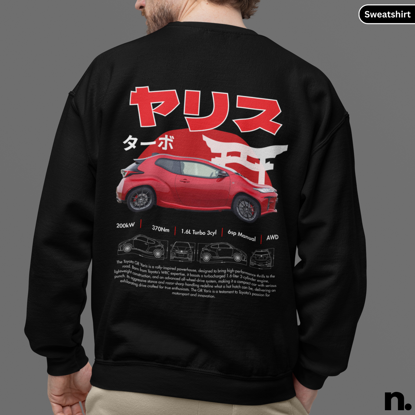 JDM GR Yaris Poster Style Sweatshirt