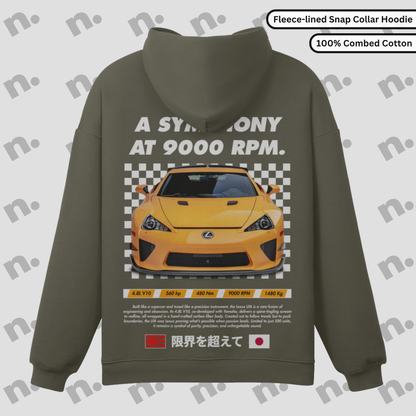 LFA Symphony At 9000 RPM Fleece-lined Snap Collar Hoodie