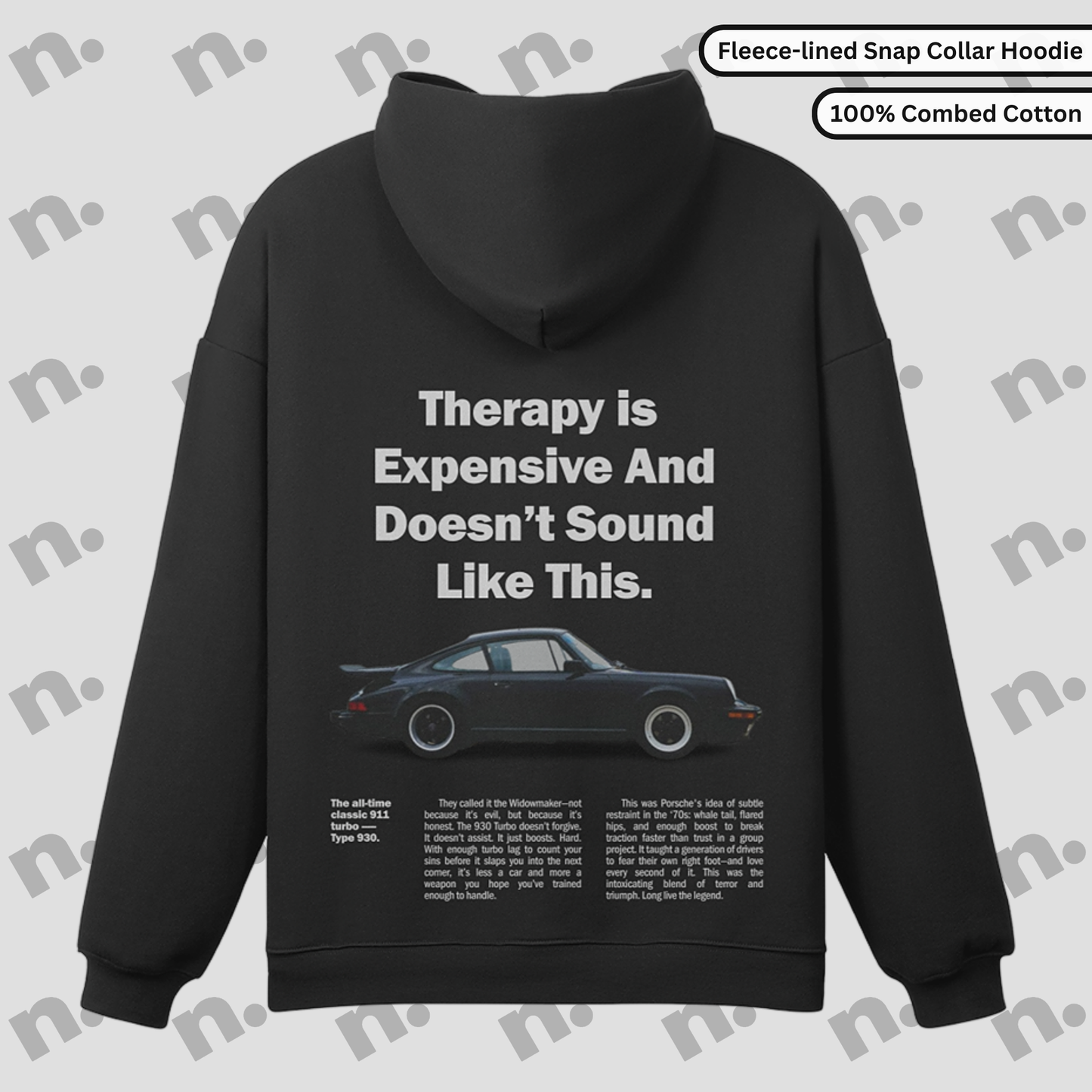 911 Therapy Snap Collar Fleece-Lined Hoodie