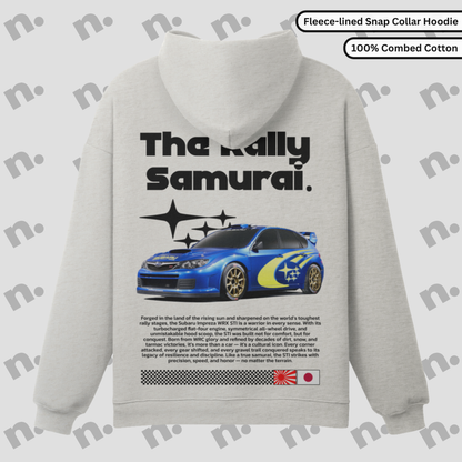 Rally Samurai Premium Snap-Collar Fleece Pullover Hoodie