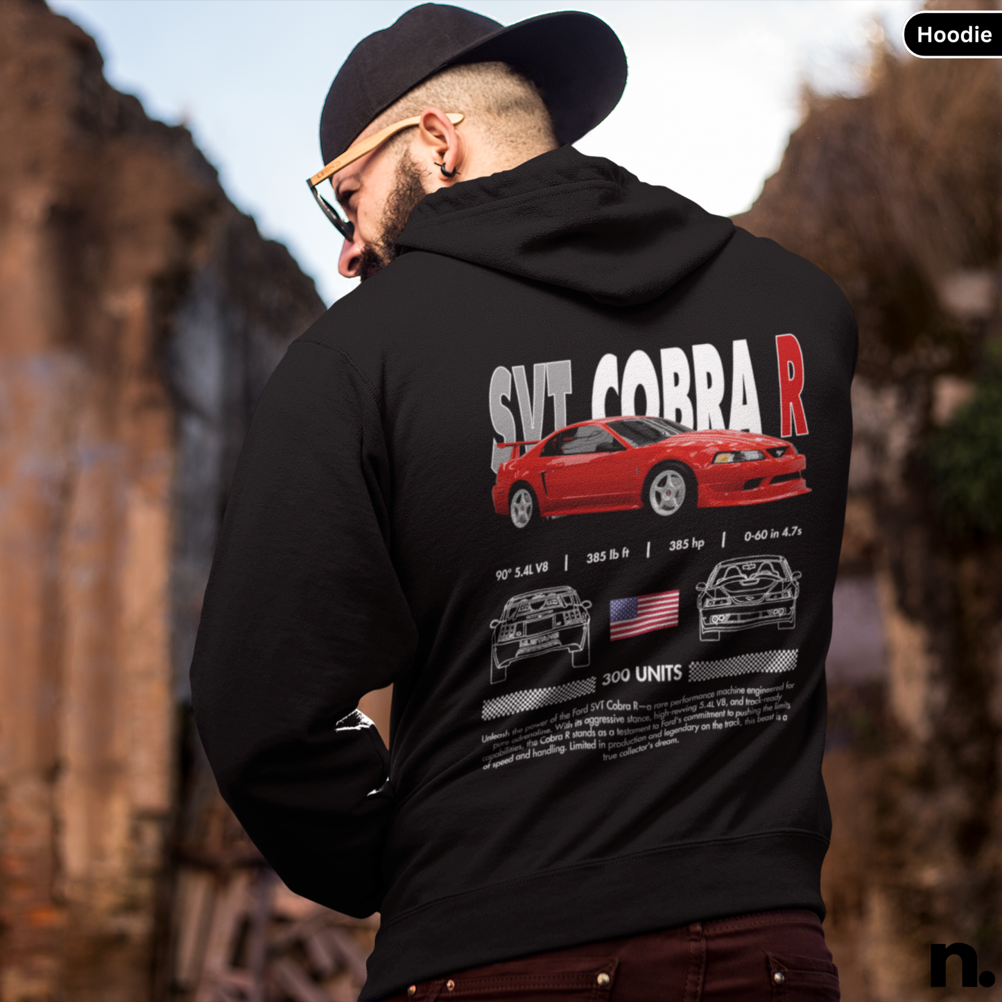 American Muscle Cobra R Poster Style Hoodie