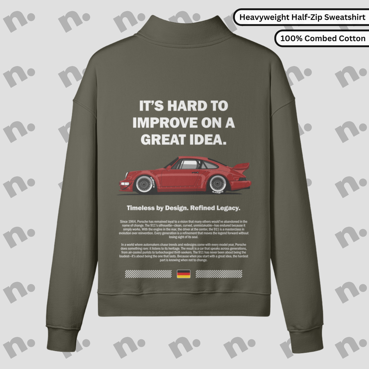 911 Legacy Inspired Stand Collar Half-Zip Sweatshirt