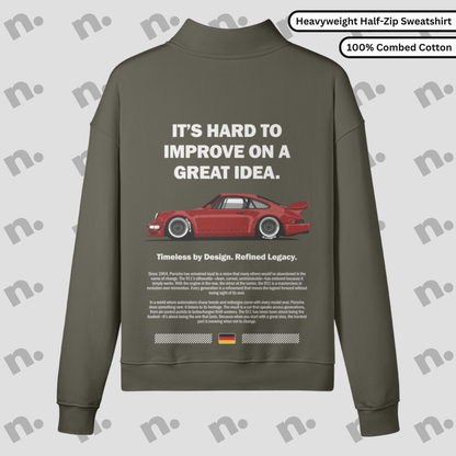 911 Legacy Inspired Stand Collar Half-Zip Sweatshirt