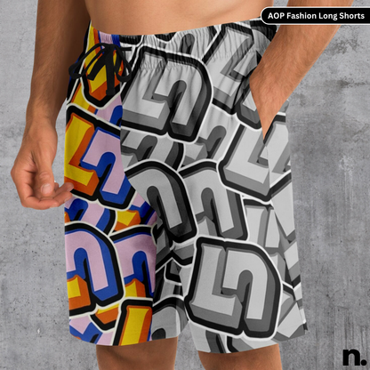 Lando Norris Pattern Fashion Long Shorts