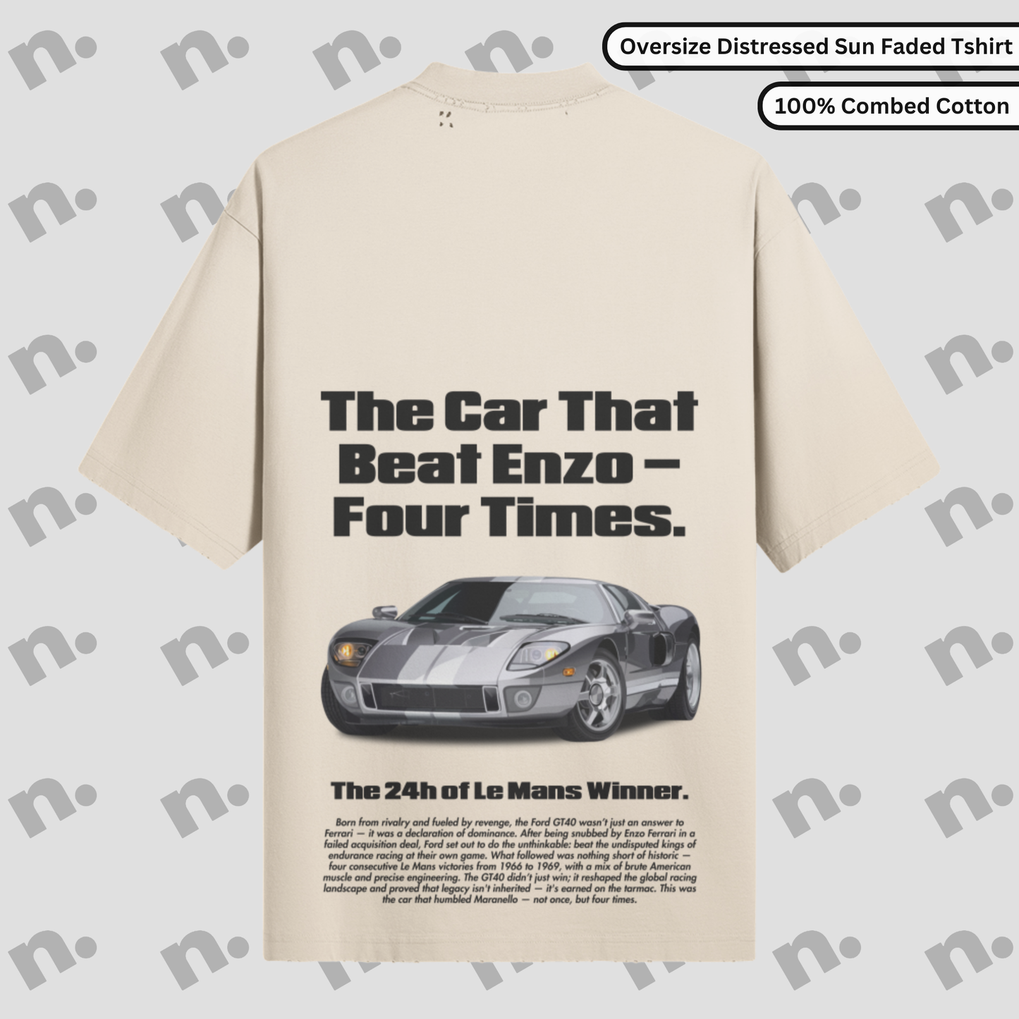 The Car That Beat Enzo Oversized Sun Faded Distressed Tee