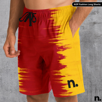 Color Diffusion Grunge Long Shorts