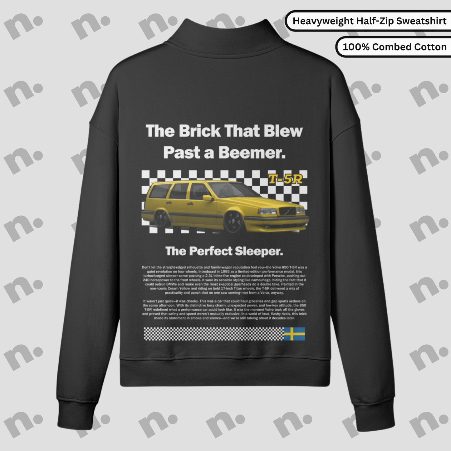 T5R Brick Inspired Premium Half-Zip Sweatshirt