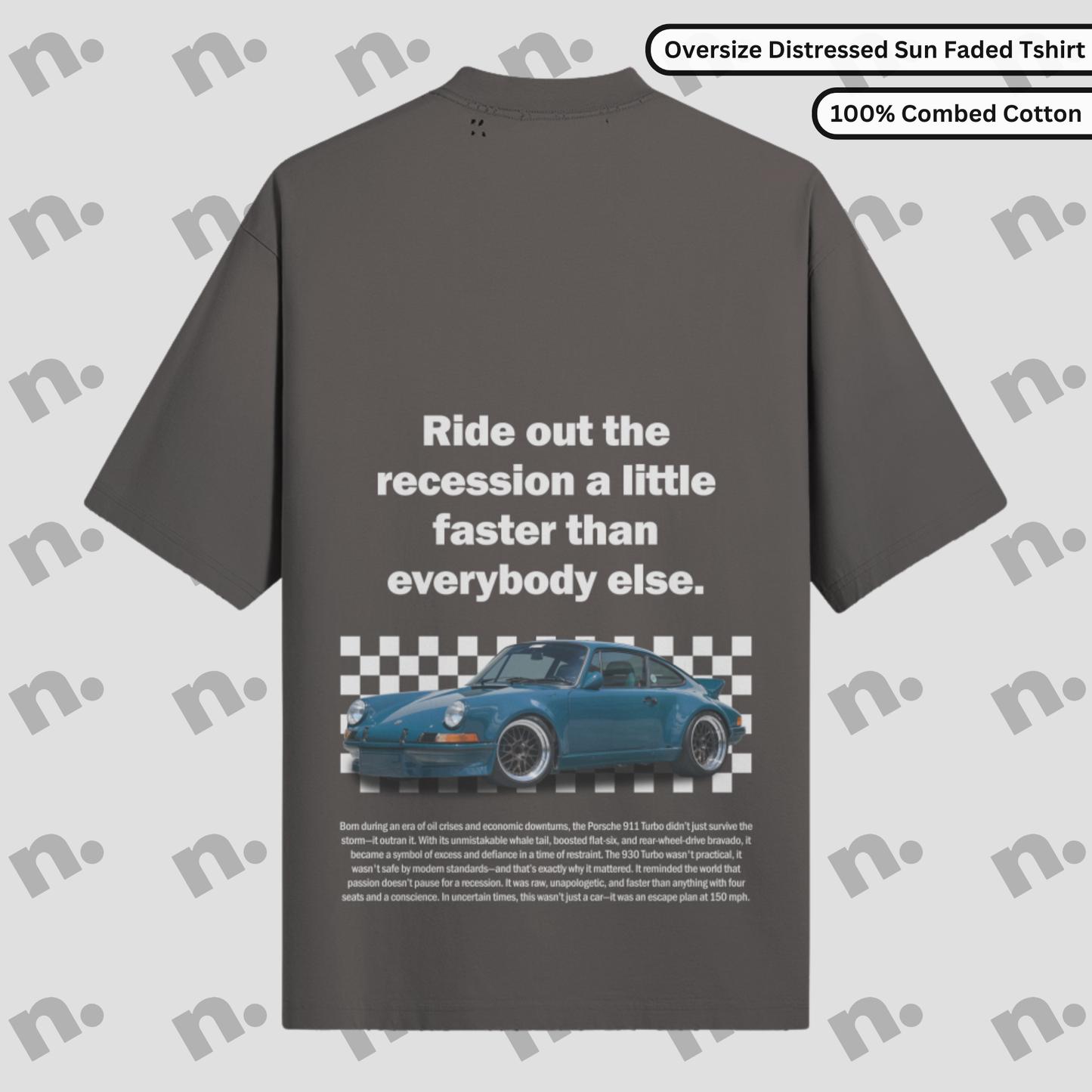 Recession Runner – Classic Turbo Distressed Sun Faded Premium T-shirt