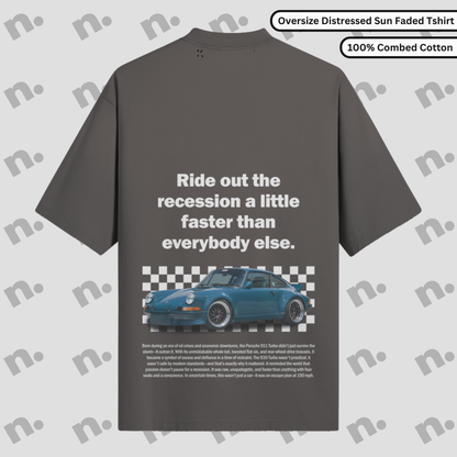 Recession Runner – Classic Turbo Distressed Sun Faded Premium T-shirt