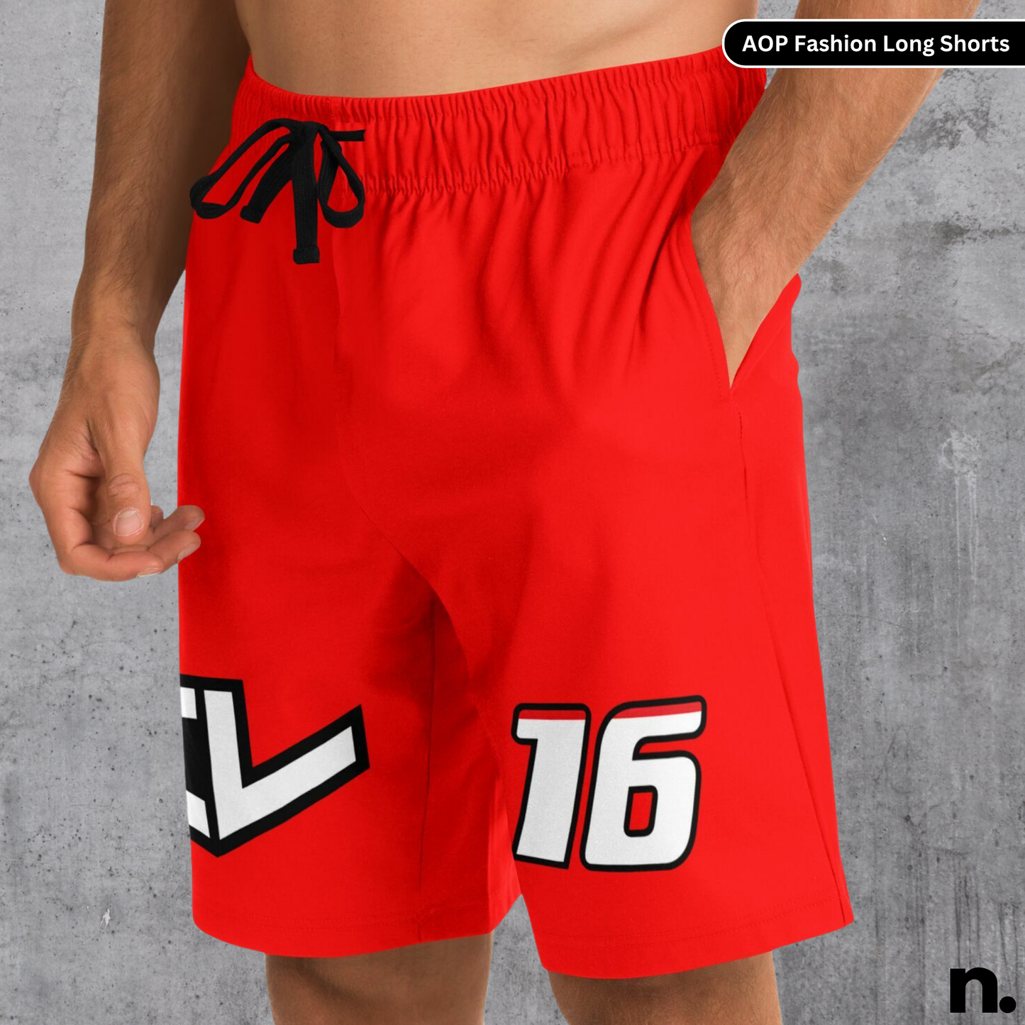 Leclerc F1 Inspired Fashion Long Shorts