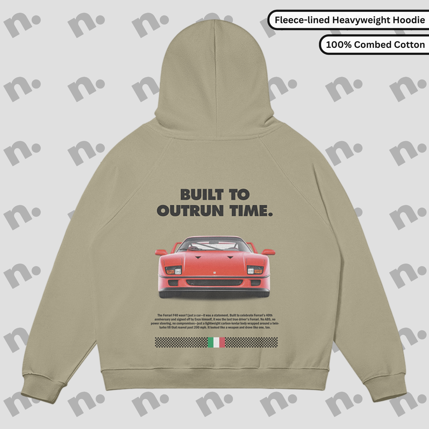 F40 "Built to Outrun Time" Premium Hoodie