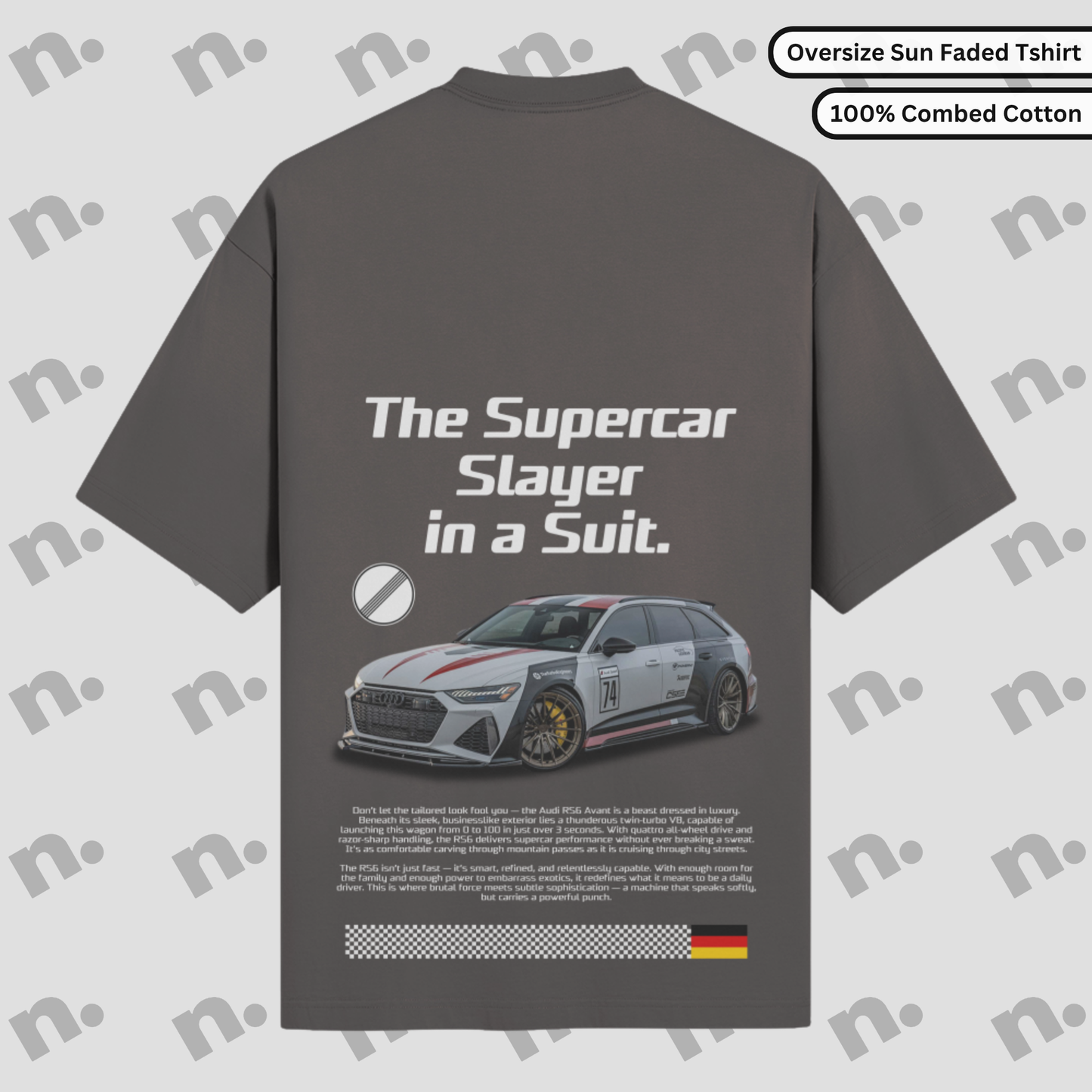 Supercar Slayer RS-6 Inspired Sun Faded Premium T-shirt
