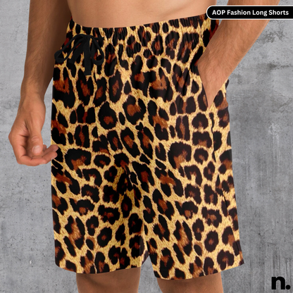 Cheetah Pattern Long Shorts