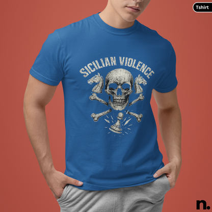 Sicilian Violence Chess Motivational Unisex Tee