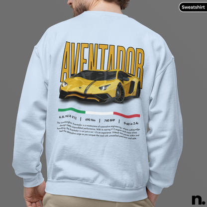 Lambo Aventador Poster Style Sweatshirt