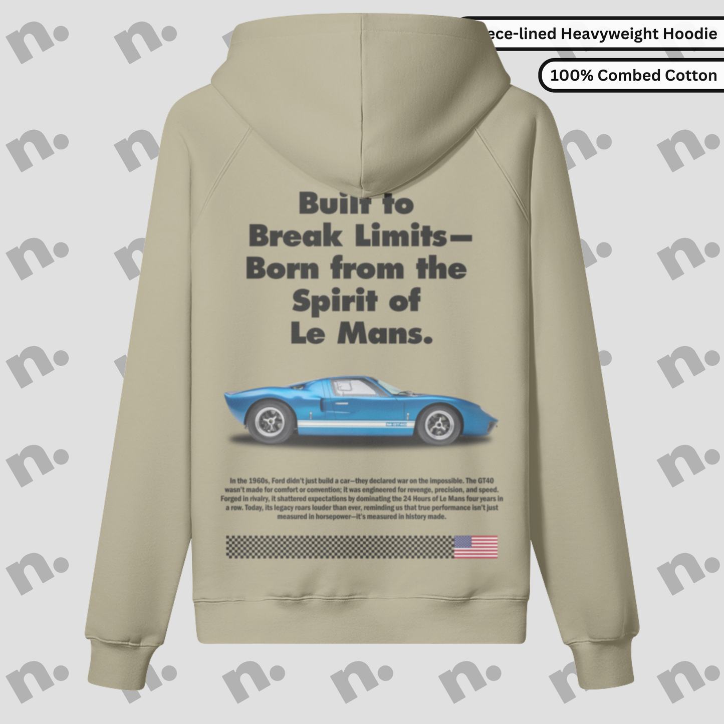 GT40 Inspired Fleece-lined Premium Hoodie