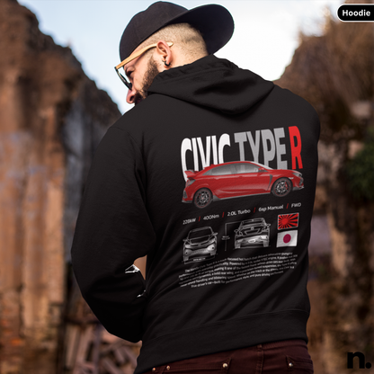 Civic Type R Poster Style Hoodie
