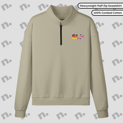 TAMED BY TWO MASTERS Premium Half-Zip Sweatshirt