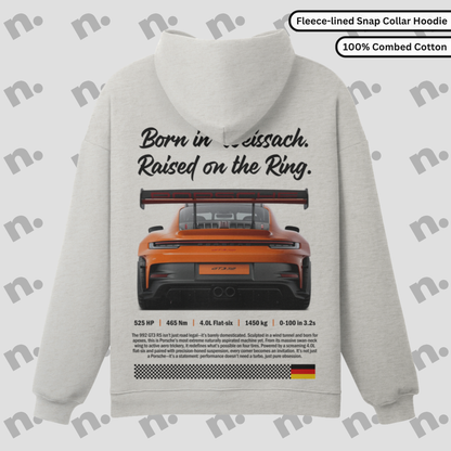 Born in Weissach Snap-Collar Premium Hoodie