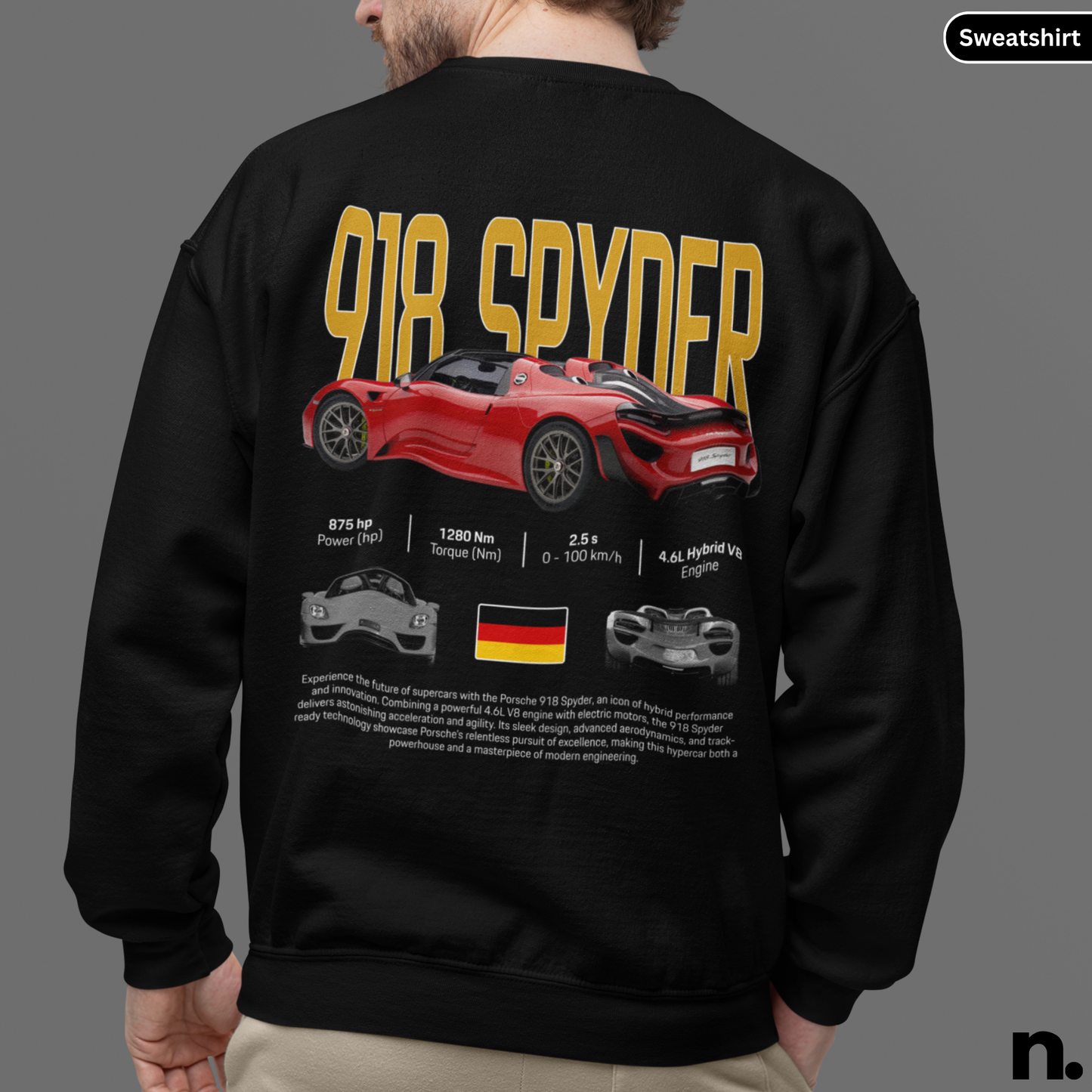 918 Spyder Poster Style Sweatshirt