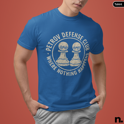 Petrov Defense Club Chess Inspired Unisex Tee