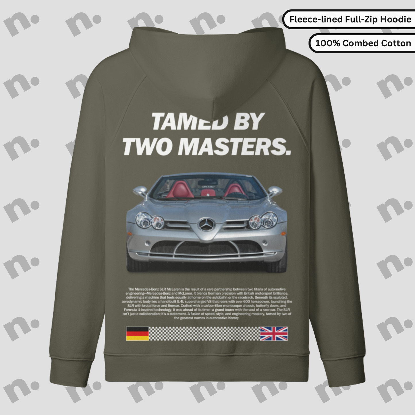 TAMED BY TWO MASTERS Premium Full-Zip Hoodie
