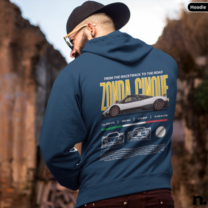 Zonda Hypercar Poster Style Hoodie