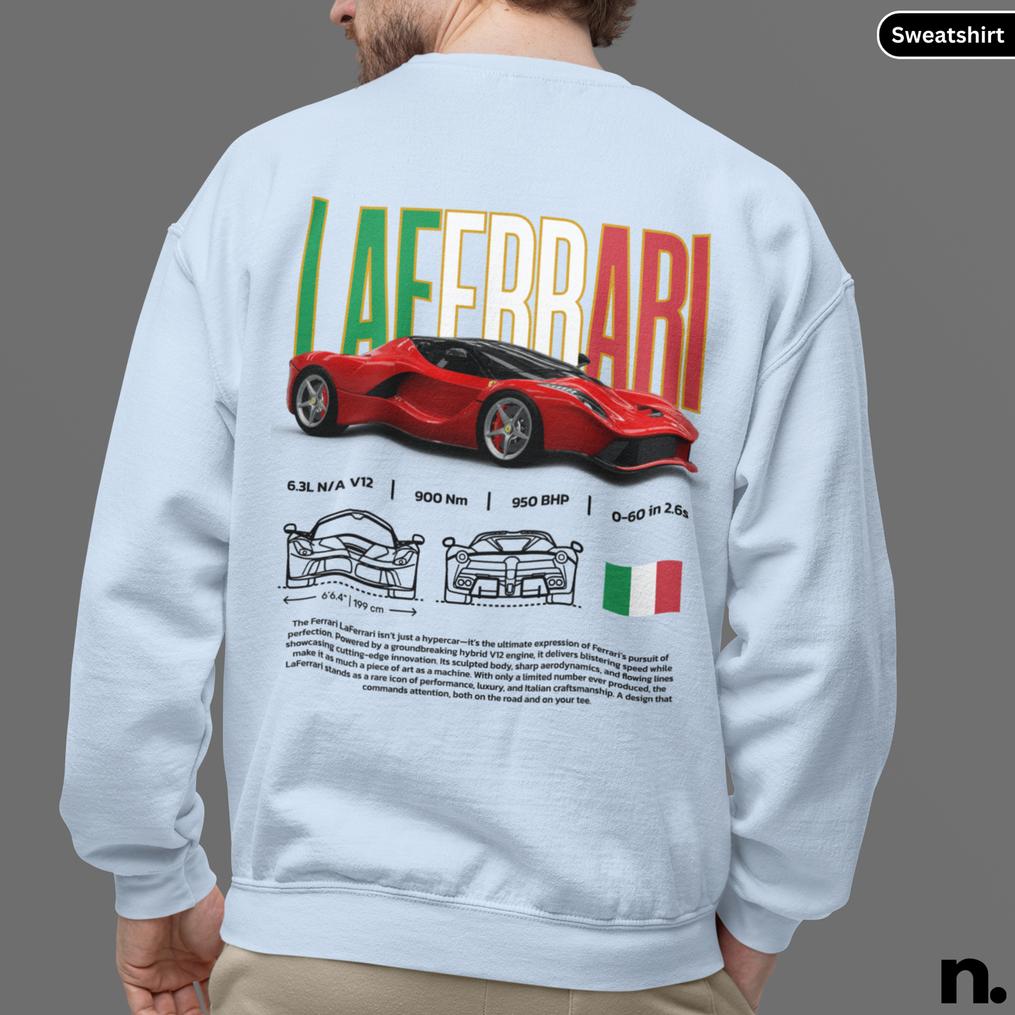 Laferrari Italian Poster Style Sweatshirt