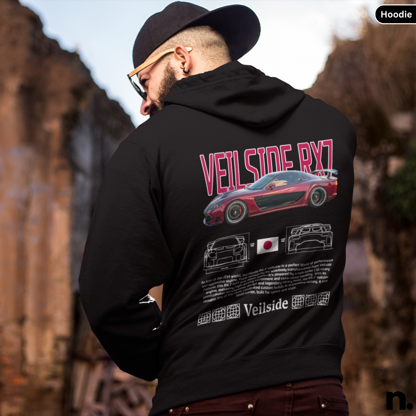 Veilside RX7 Poster Style Hoodie