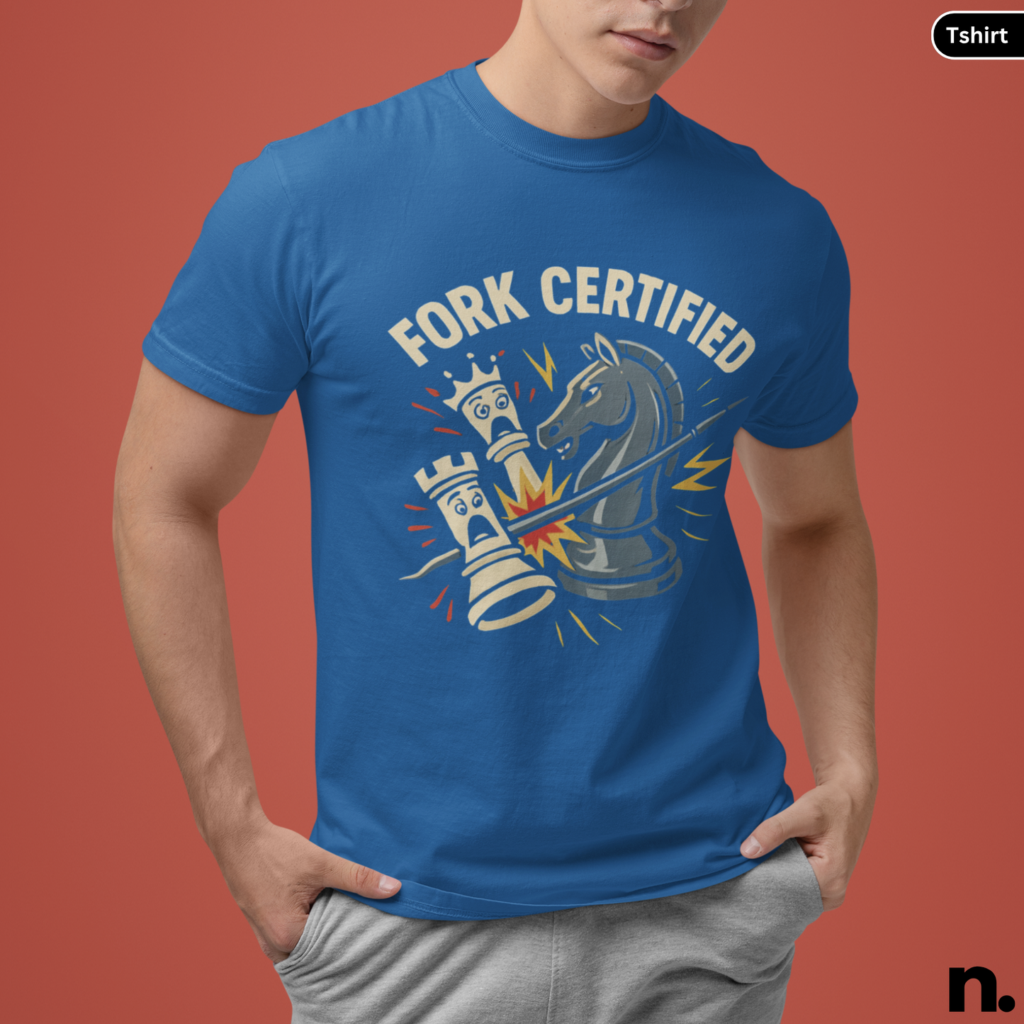 Knight Fork Certified Chess Funny Unisex Tee