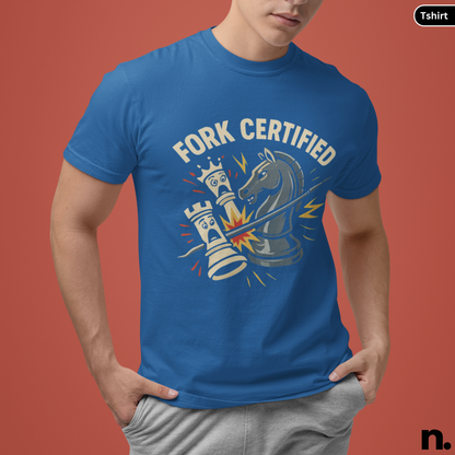 Knight Fork Certified Chess Funny Unisex Tee