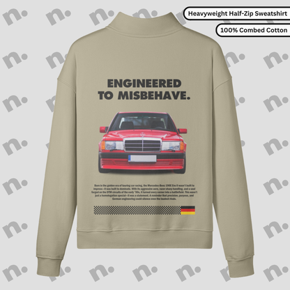 190E Evo II Inspired Half-Zip Stand Collar Sweatshirt