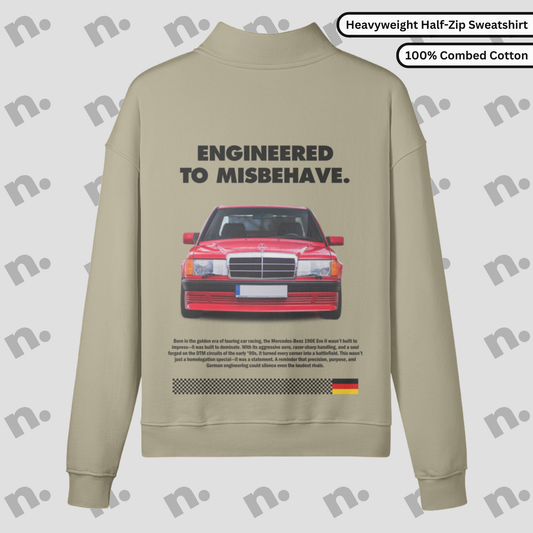 190E Evo II Inspired Half-Zip Stand Collar Sweatshirt