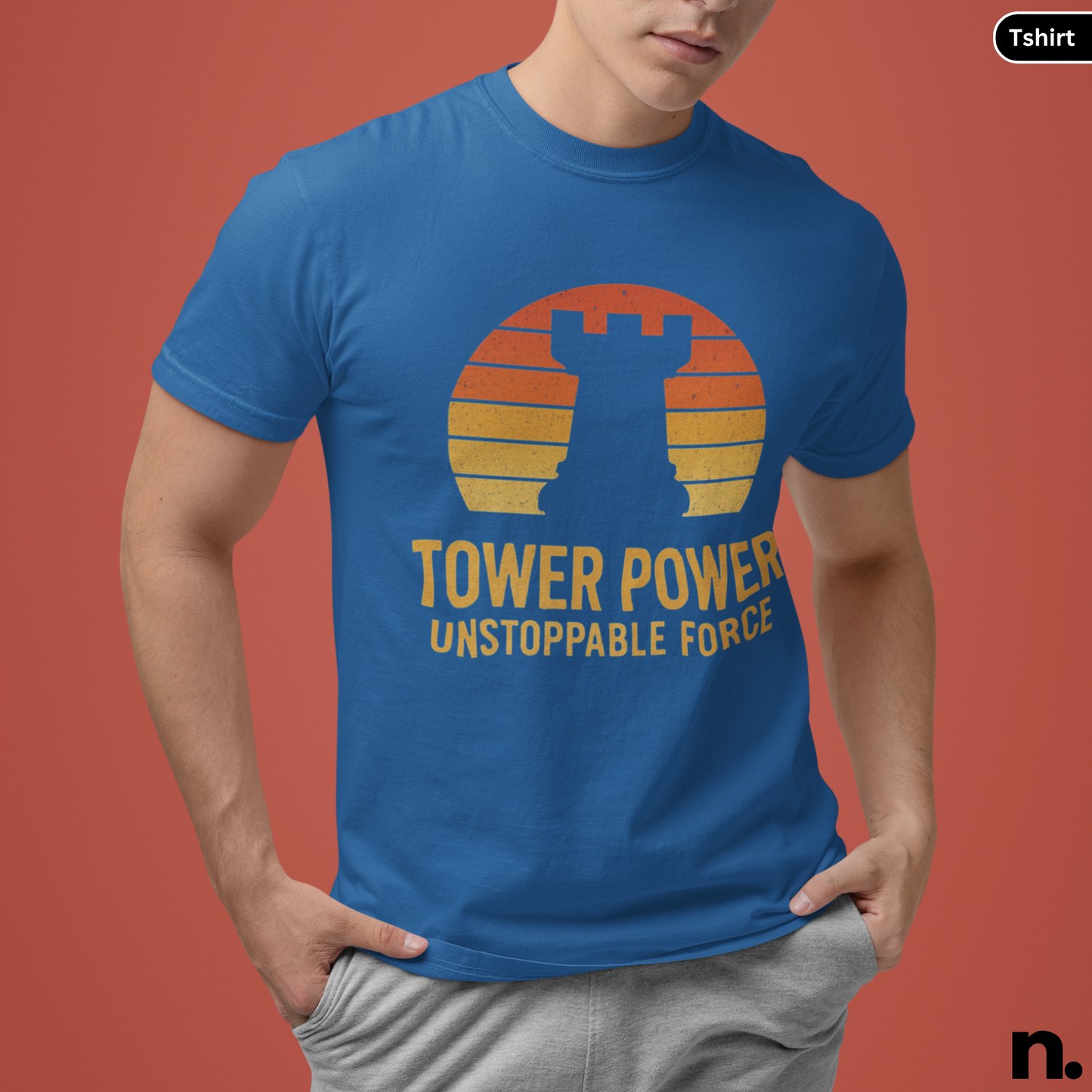 Rook Tower Power Inspired Chess Motivational Unisex Tee