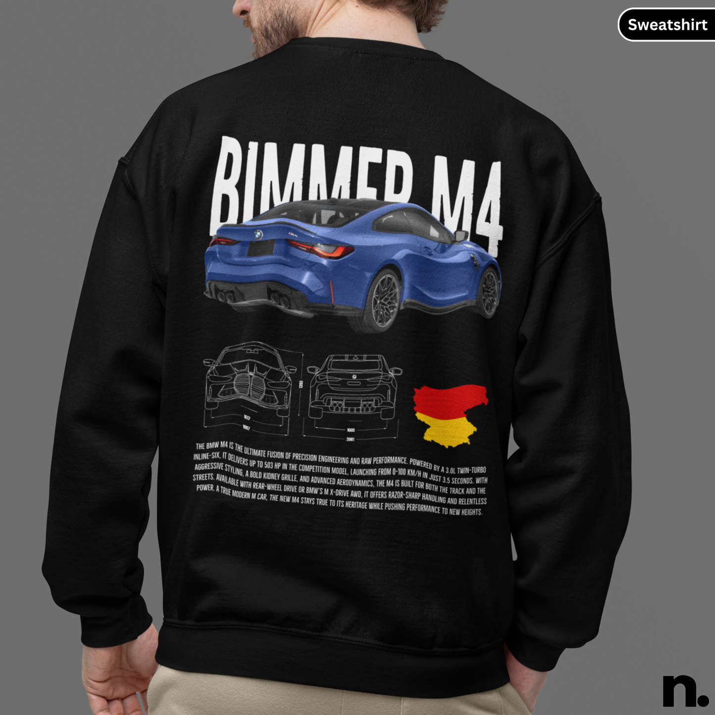 Bimmer M4 Poster Style Crewneck Sweatshirt
