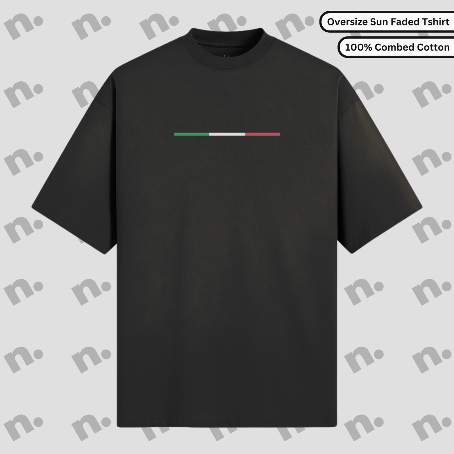 Speed Meets Sculpture Oversized Sun-Faded Premium Tee