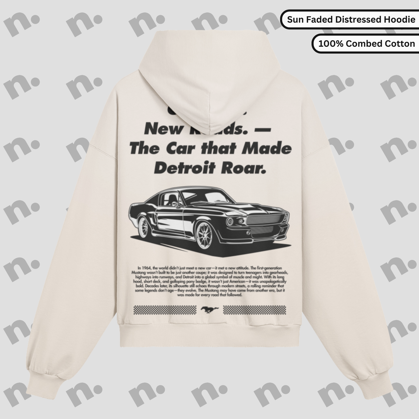 Old Soul Stang Distressed Premium Hoodie