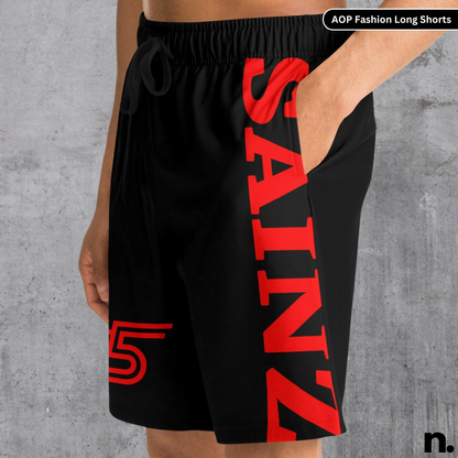SAINZ F1 Inspired Fashion Long Shorts