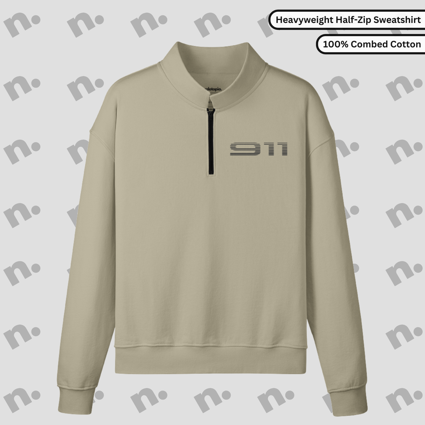 911 Legacy Inspired Stand Collar Half-Zip Sweatshirt