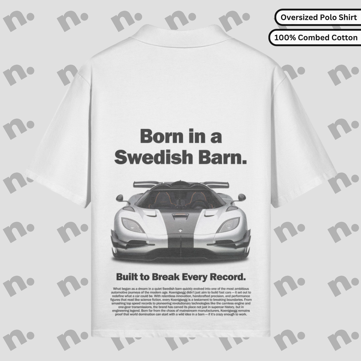 One Poster Style Oversized Premium Polo